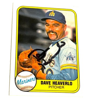 Autograph Dave Heaverlo 1981 Fleer #594 Seattle Mariners
