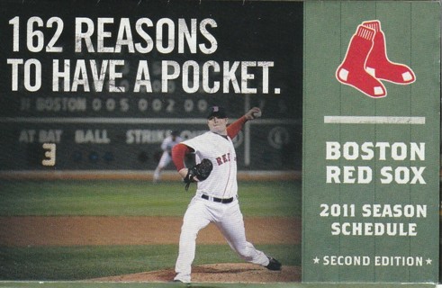 Boston Red Sox Pocket Schedule 2011