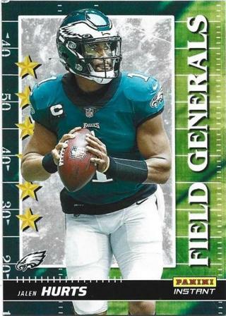 2021 PANINI INSTANT JALEN HURTS FIELD GENERALS INSERT CARD