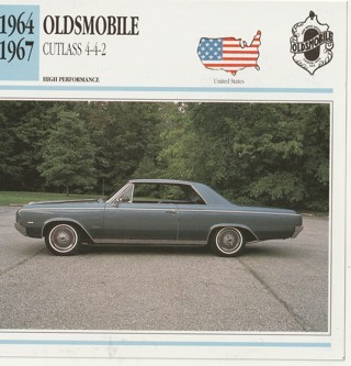 Classic Cars 6 x 6 inches Leaflet: 1964-1967 Oldsmobile Cutlass 4-4-2