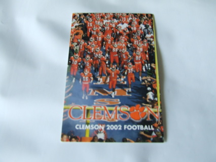 2002 Clemson Tigers Pocket Football Schedule 