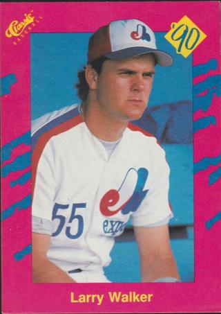 1990 Classic Update #T16 Larry Walker Montreal Expos HOF