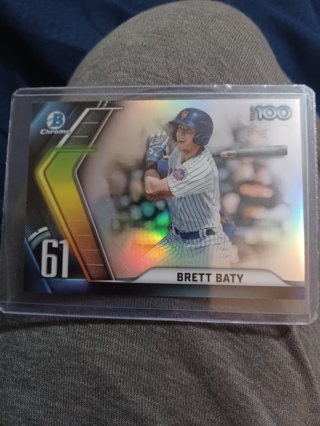 Brett Baty rc insert New York Mets 