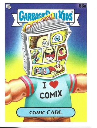Brand New 2022 Topps Garbage Pail Kids Comic Carl Sticker From the Book worms Set 
