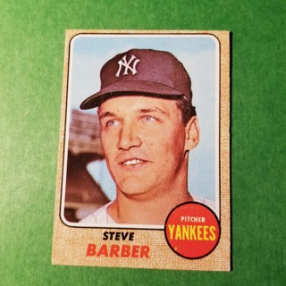 1968 - TOPPS BASEBALL CARD NO. 316 - STEVE BARBER - YANKEES