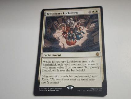 Magic the gathering mtg Temporary Lockdown rare card Dominaria United