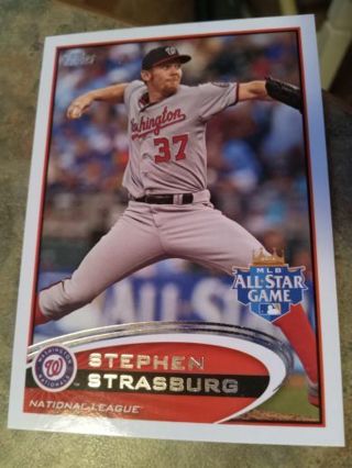 2012 TOPPS MLB OPENING DAY STEPHEN STRASBURG WASHINGTON NATIONALS BASEBALL CARD#US184