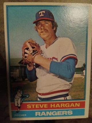 1976 ROPPS STEVE HARGAN TEXAS RANGERS BASEBALL CARD# 463