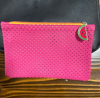 IPSY Summer Watermelon Glam Bag Hot Pink -New BAG ONLY