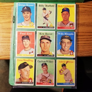 9 - LOT - 1958 -  TOPPS PR-GOOD BASEBALL CARDS