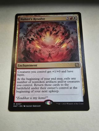 Magic the gathering mtg Nahiris Resolve rare card March of the machine