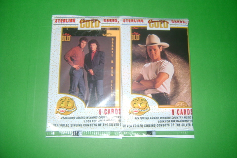 Country Music Sealed Trading cards 2 Packs