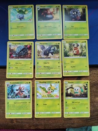 Pokemon Cosmic Eclipse Grass Cards