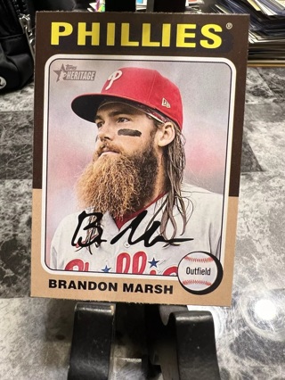 2024 Topps Heritage - #414 Brandon Marsh