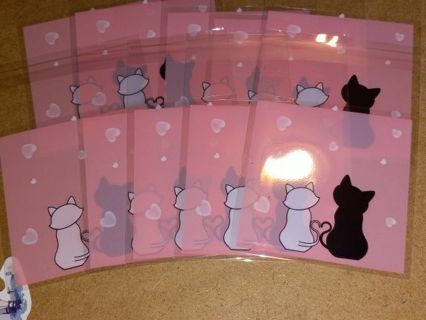 Cat cello bags 10 pc 7×3 cm no refunds regular mail very nice quality