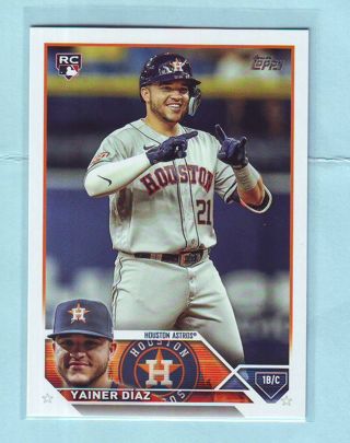 2023 Topps Series 2 Yainer Diaz ROOKIE Baseball Card # 635 Astros