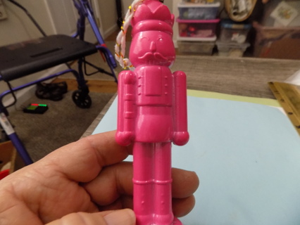 6 inch tall acrylic hot pink toy soldier ornament Rachel Perry