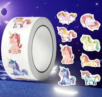 ↗️NEW⭕(8) 1" ADORABLE UNICORN STICKERS!!