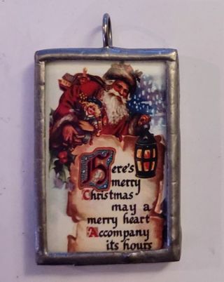 Vintage Santa Claus Charm Pendant