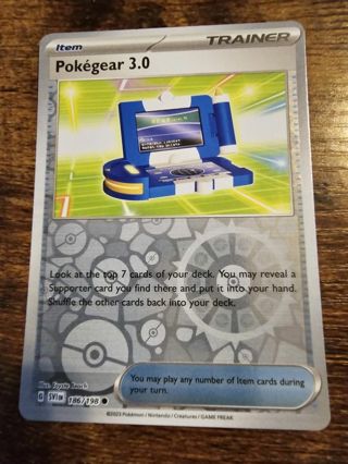 Pokemon Pokegear 3.0 reverse holo card 186/198