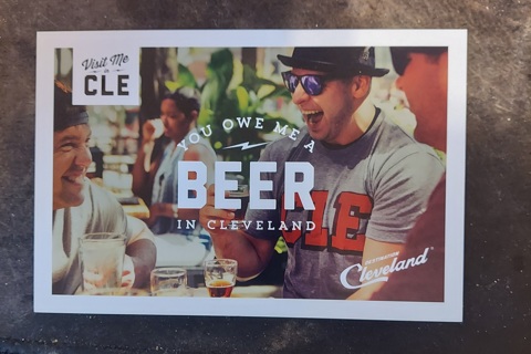 You Owe Me A Beer Postcard 