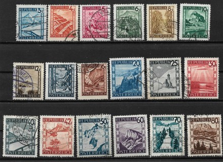 1945-6 Austria Scenic collection used