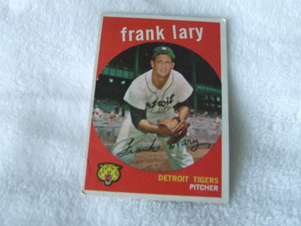 1959 Frank Lary Detroit Tigers Topps Card #393