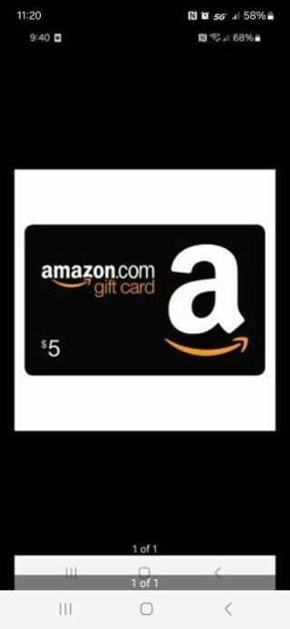 $5 Amazon gift card/code