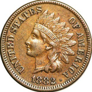 1882 Indian Head Cent, Circulated, Insured, Scarce Year, Refundable. Ships FREE 