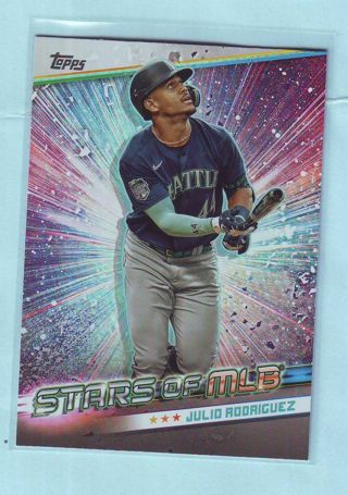  2024 Topps Julio Rodriguez STARS OF MLB INSERT Baseball Card # SMLB-16 Mariners
