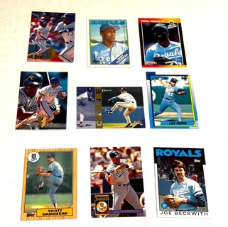 Royals-9 Card Lot-Cone,Lind,Wilson,Beckwith,McReynolds