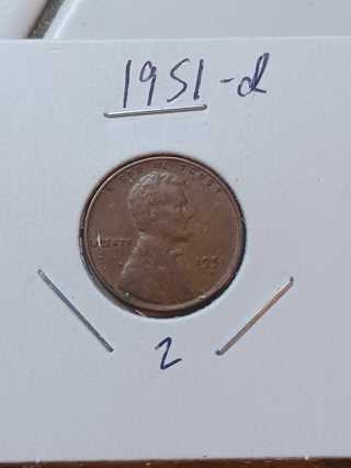 1951-D Lincoln Wheat Penny! 19.2