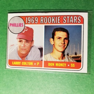 1969 - TOPPS EXMT - NRMT BASEBALL - CARD NO. 454 -  PHILLIES -  1969 ROOKIE STARS  .