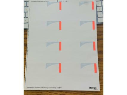Postage on 3-Part Multi-Purpose Labels (SDC-3110) 10 Sheets