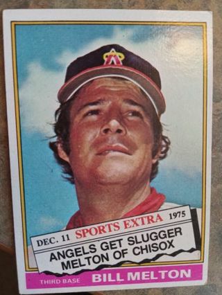 1976 TOPPS SPORTS EXTRA BILL MELTON CALIFORNIA ANGELS BASEBALL CARD# 309T