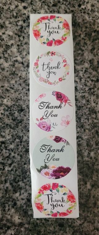 30 Thank You Stickers