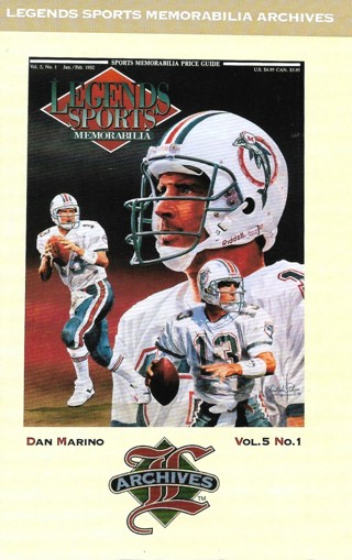 1992 Legends Sports Archives Postcard Dan Marino