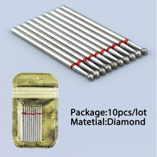 10pcs Diamond Milling Cutter Nail Drill Bits Set For Manicure Accessory Pedicure Eletric Machine