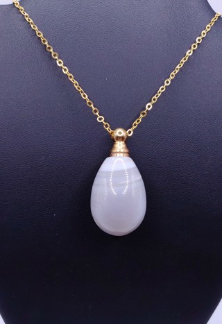 New Beautiful Natural Druzy Stone Agate Unique Gemstone Bottle Necklace 