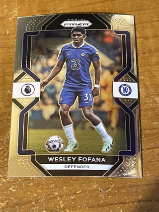 2022-23 Panini Prizm Premier League Soccer - Base Card - WESLEY FOFANA #96