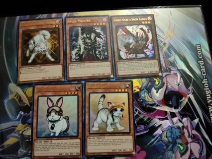 5 Mint Condition Ultra Rare Holo Yugioh cards