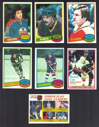 1980-81 Topps Hockey 7 different Cards - All Listed