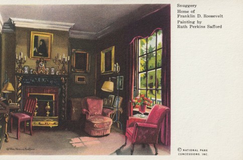 Vintage Unused Postcard: GIN: Home of Franklin D Roosevelt