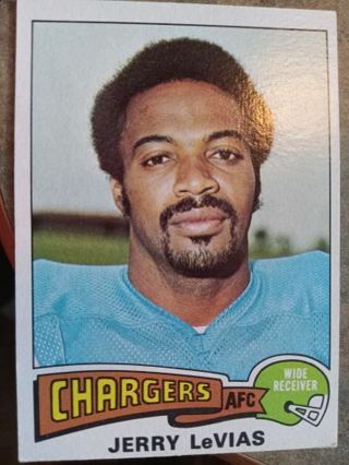 1975 TOPPS JERRY LeVIAS SAN DIEGO CHARGERS FOOTBALL CARD# 181