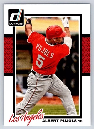 Albert Pujols 2015 Panini Donruss Baseball #95 Los Angeles Angels