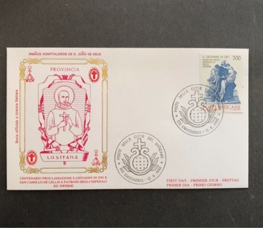 Vatican 1986 FDC with serial number 