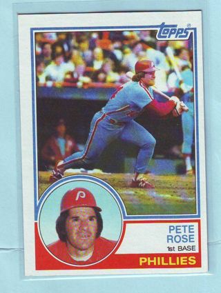 1983 Topps Pete Rose Baseball Card # 100 Phillies