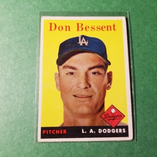 1958 - TOPPS NRMT+ BASEBALL CARD NO. 401 - DON BESSENT - DODGERS