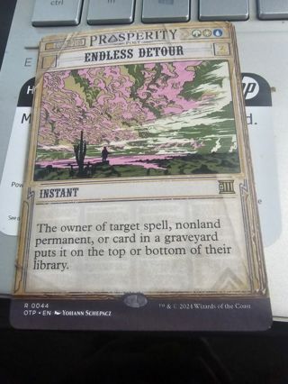 Magic the gathering mtg Endless Detour rare card Outlaws Thunder Junction