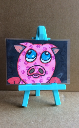 Oink original drawing aceo Limited sale